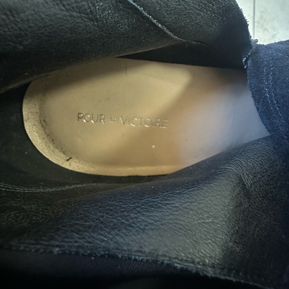 Pour la victoire caterina black suede leather stiletto thigh high boots NO OFFER - Picture 7 of 15